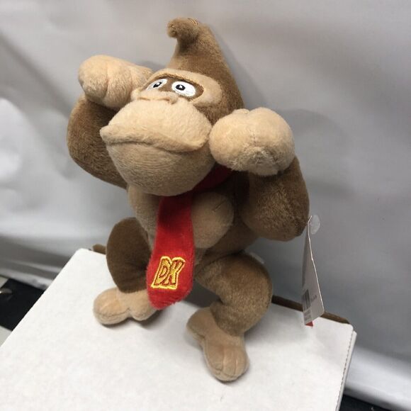 Donkey Kong Plush Toy 8" Nintendo DK Tie Stuffed Animal Figure Collectible Tags - Picture 2 of 10